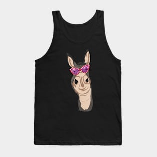 Farmer Cool Sunglasses Farm Animal Funny Donkey Tank Top